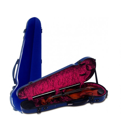 Het opgevulde Harde Geval Harde Shell With Genuine Leather Handle van de Glasvezelviool
