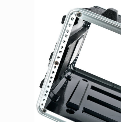 12“ Diepte6u ABS van de het Geval Lichtgewichtdraai van het Versterkerrek Sloten x 4, 2 Carry Handles
