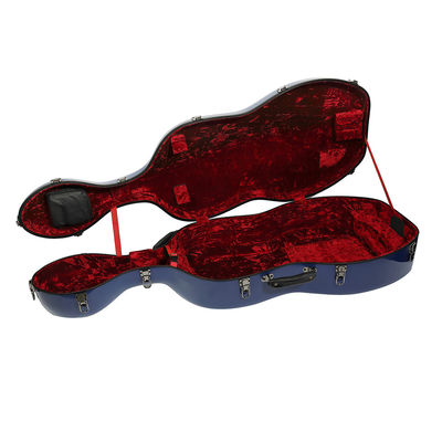 Blauw de Cello Hard Geval van de Kleuren Duurzaam Glasvezel met Wielen Lichtgewicht
