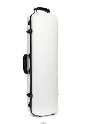 Volledig - grootte 4/4 Geval 2 van de Glasvezel Buiten Wit Viool Drievoudig Chrome plateerde Klinken