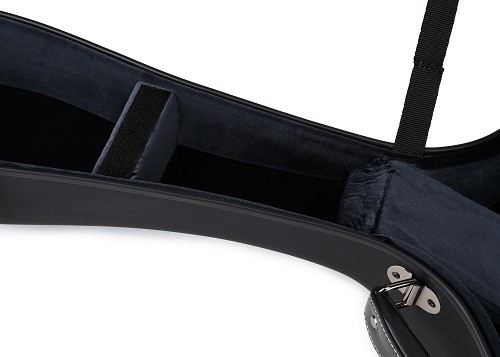 Het Harde Geval van pvc Matte Black Leather Fiberglass Guitar met Rugzakriemen